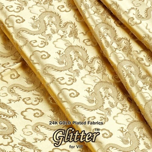 24K Gold Plated Fabric with Nanocoating _ Jacquard Fabric